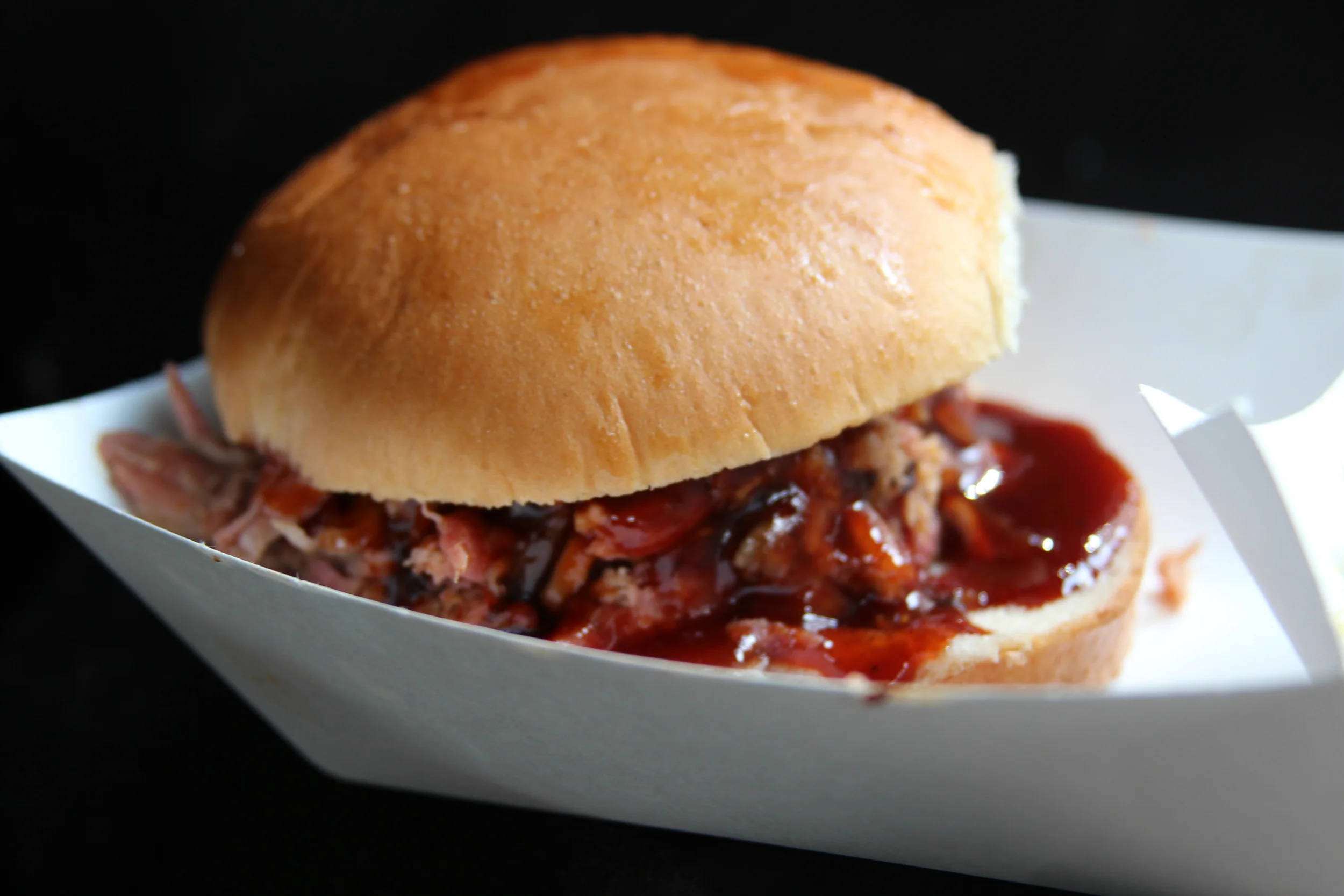 Injecting pulled pork online